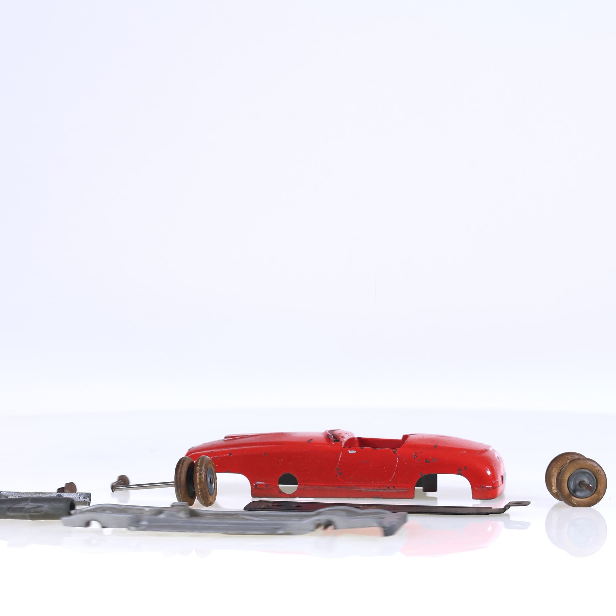 Solido Bourgogne Ferrari barquette transformable avec lot pièces 1/43 Rouge  — miniature 4