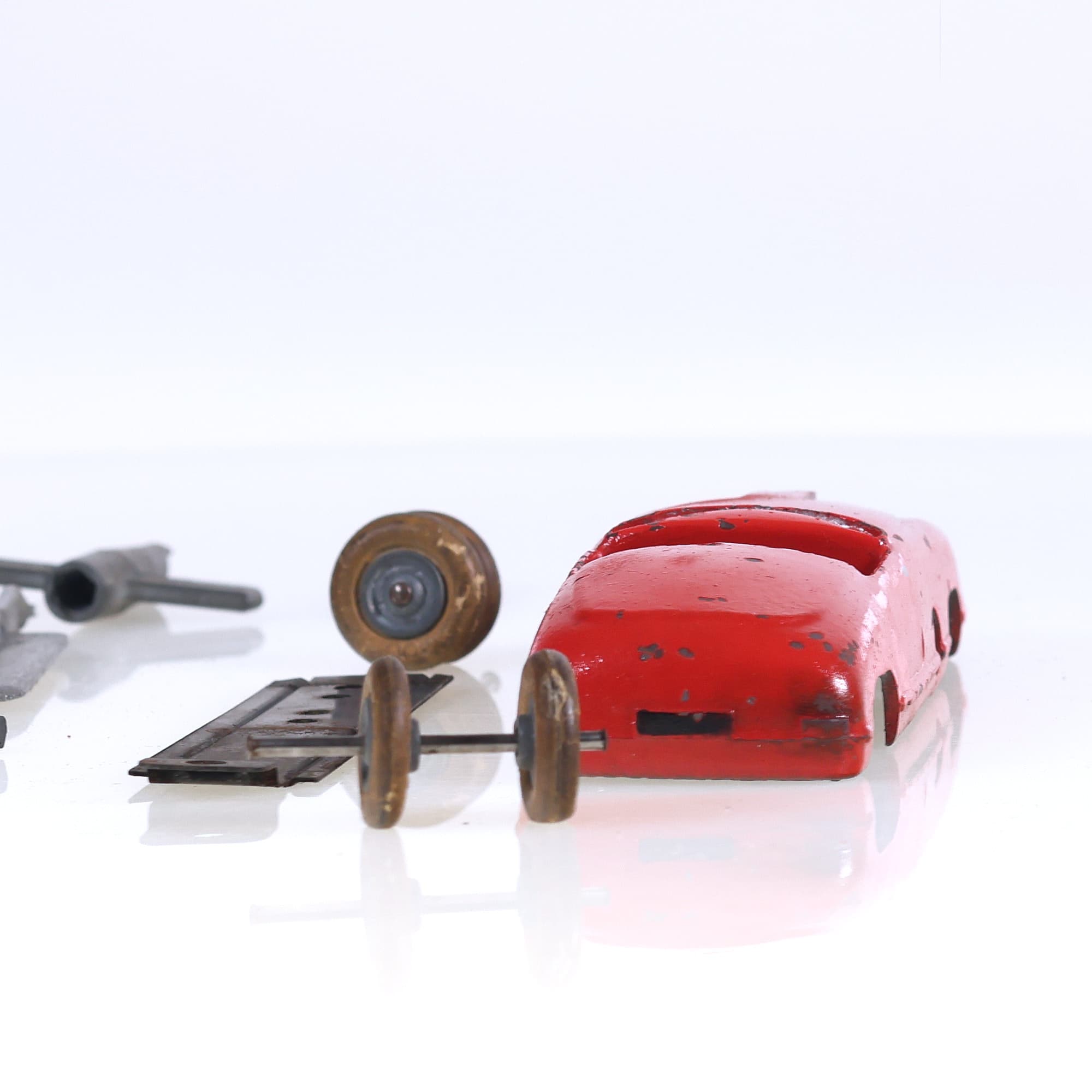 Solido Bourgogne Ferrari barquette transformable avec lot pièces 1/43 Rouge  — miniature 6