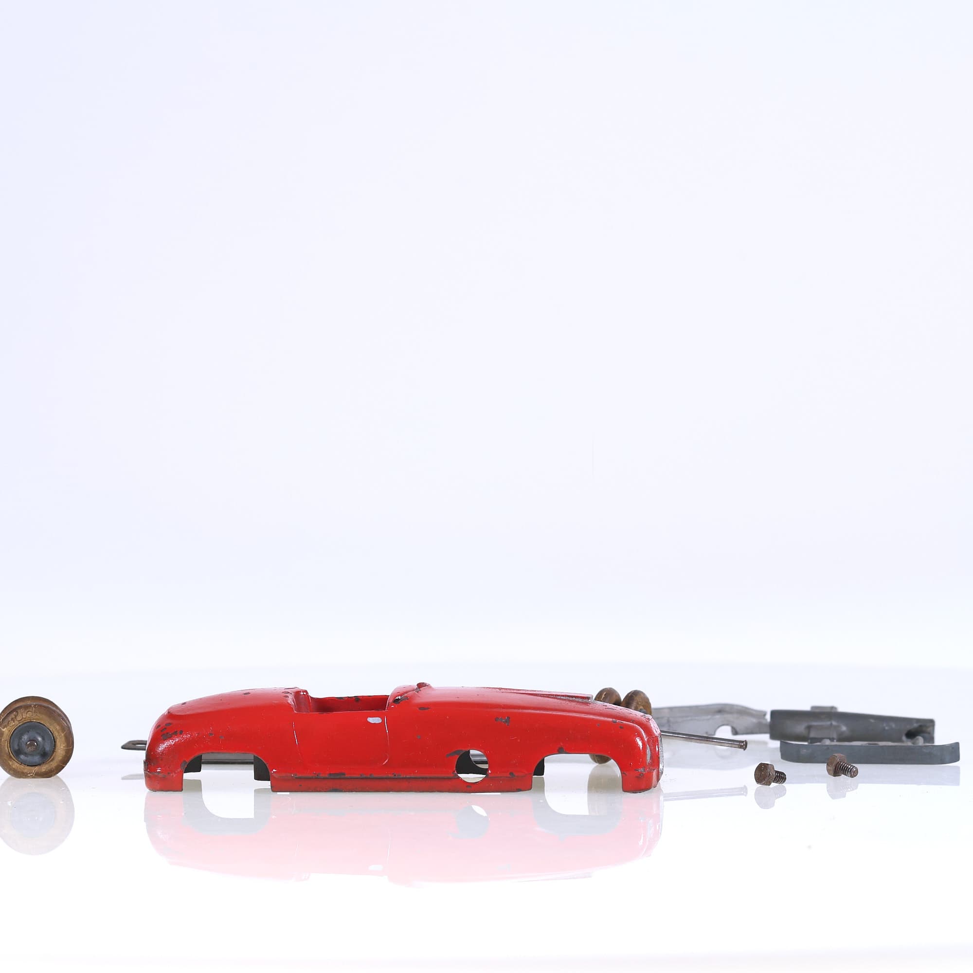 Solido Bourgogne Ferrari barquette transformable avec lot pièces 1/43 Rouge  — miniature 8