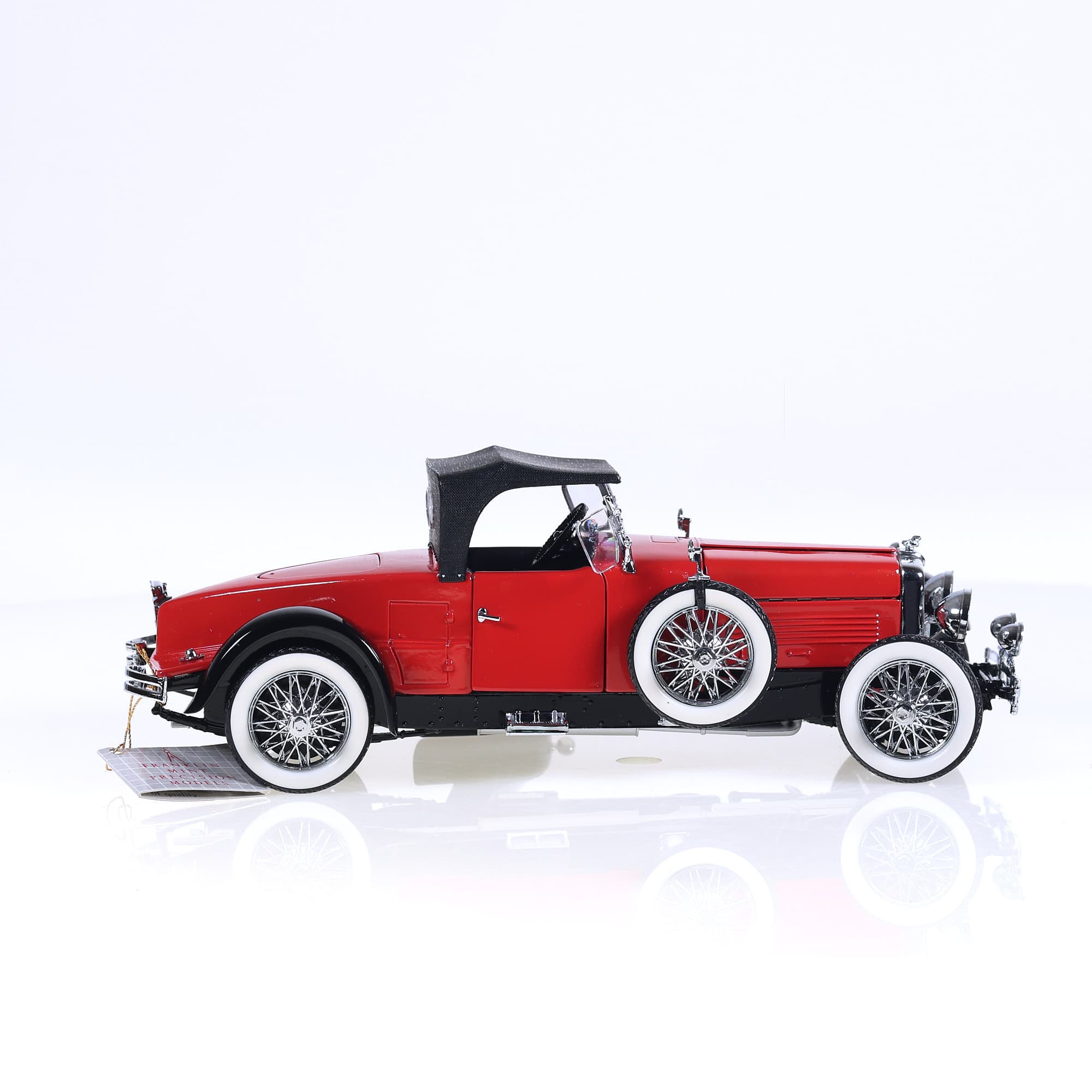 Franklin Mint Stutz Black Hawk Boattail Speedster 1928 1/24 Rouge avec boîte — miniature 6