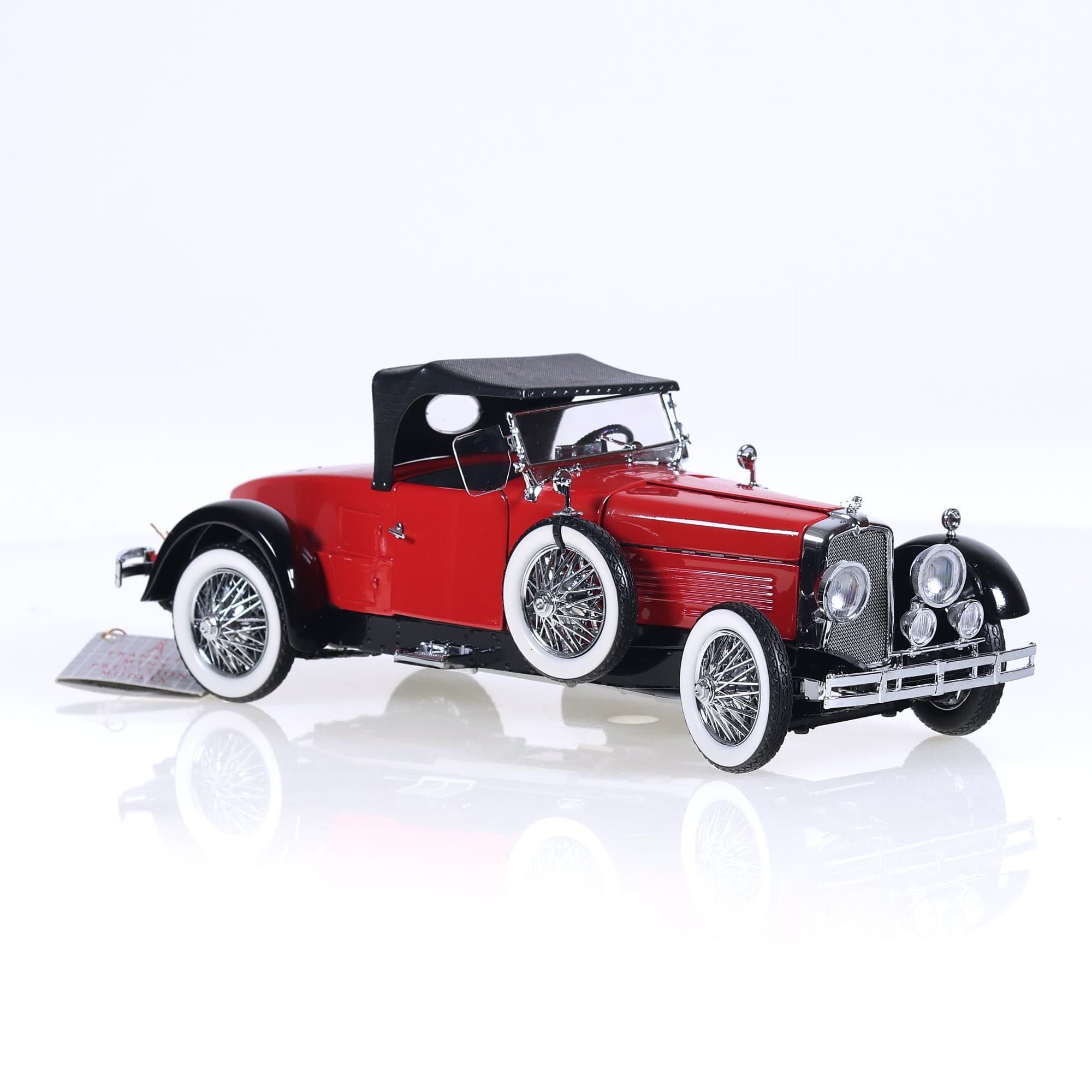 Franklin Mint Stutz Black Hawk Boattail Speedster 1928 1/24 Rouge avec boîte — miniature 7