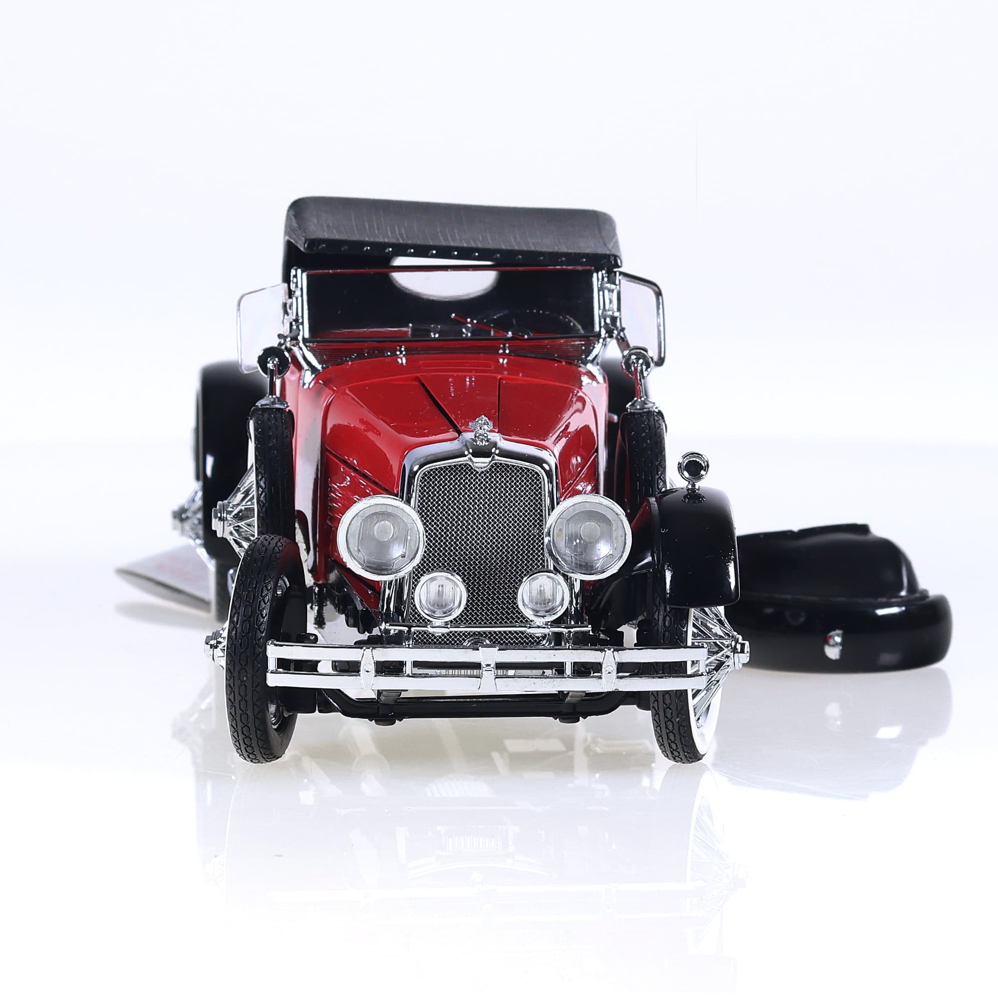 Franklin Mint Stutz Black Hawk Boattail Speedster 1928 1/24 Rouge avec boîte — miniature 8