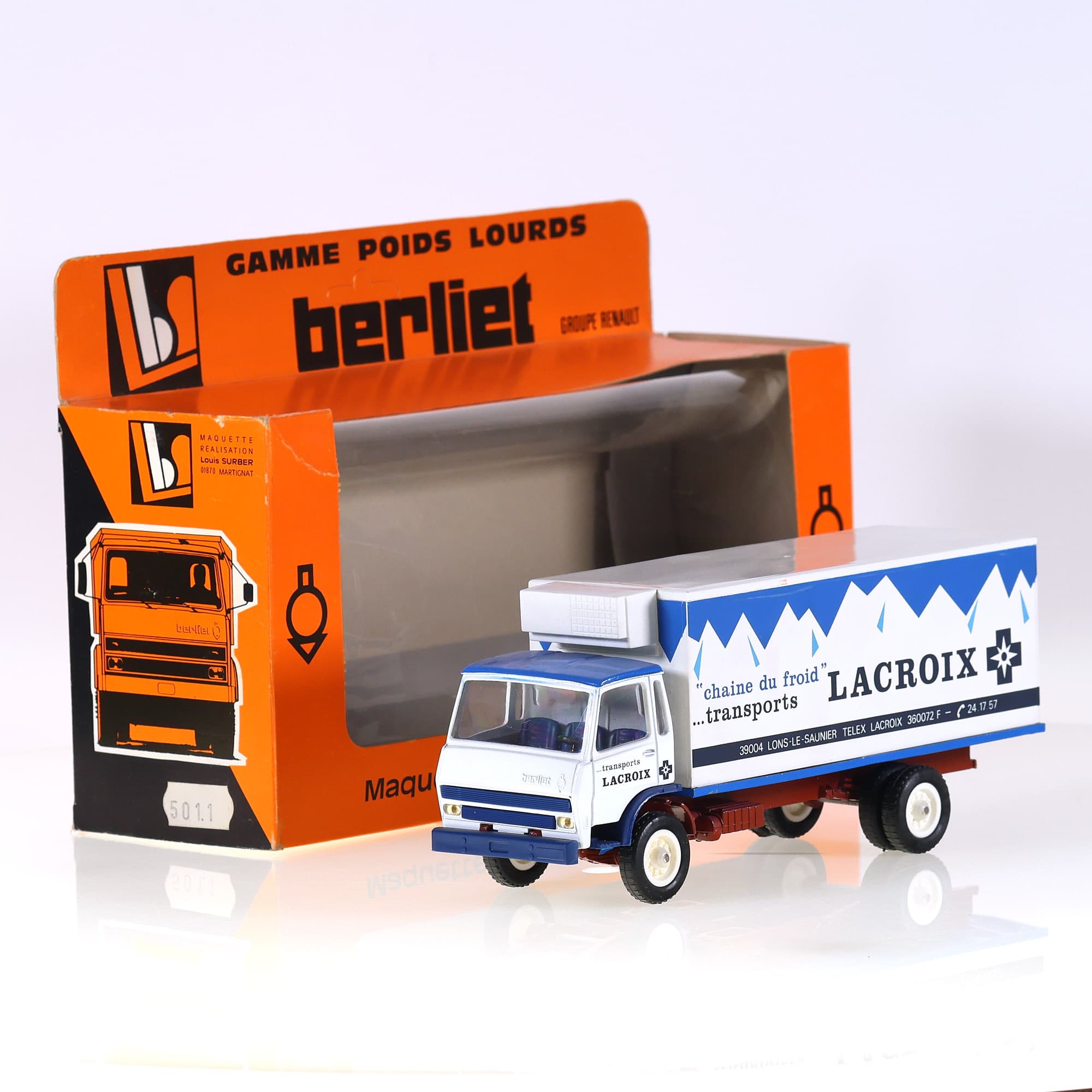 LBS Berliet GR190 Fourgon LACROIX 1977 1/43 avec boîte