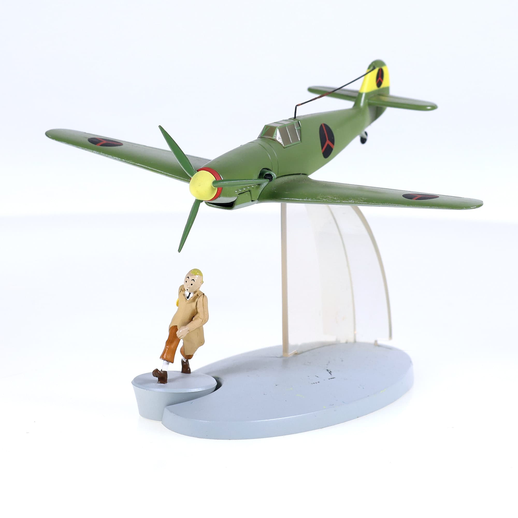 Hachette En Avion Tintin - Le chasseur bordure - Le Sceptre d'Ottokar 1/72 Vert