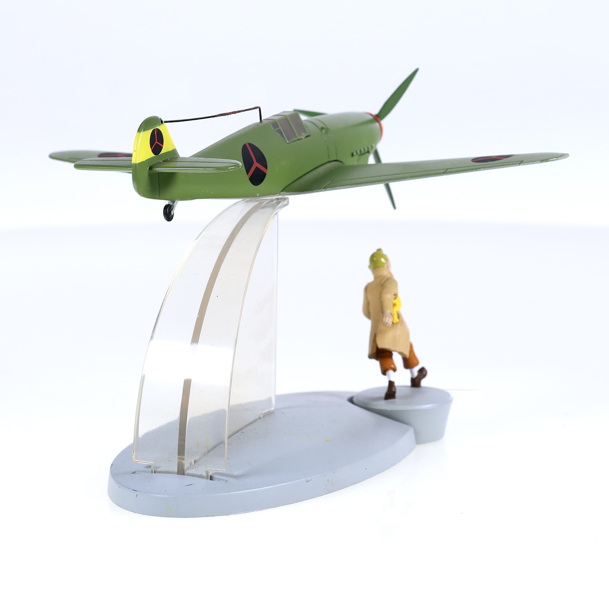Hachette En Avion Tintin - Le chasseur bordure - Le Sceptre d'Ottokar 1/72 Vert — miniature 3