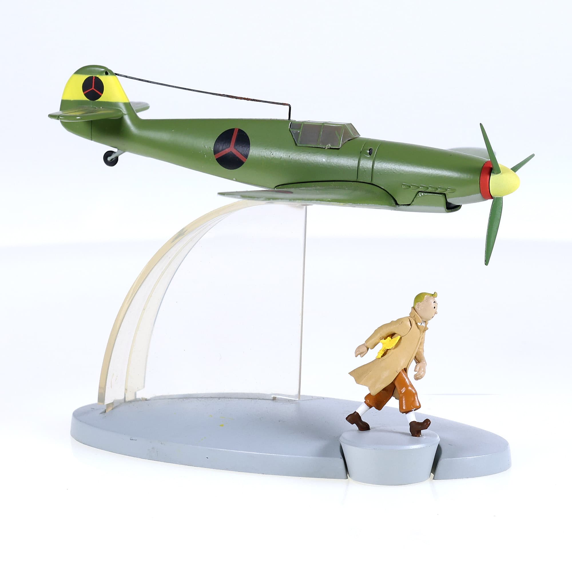 Hachette En Avion Tintin - Le chasseur bordure - Le Sceptre d'Ottokar 1/72 Vert — miniature 4