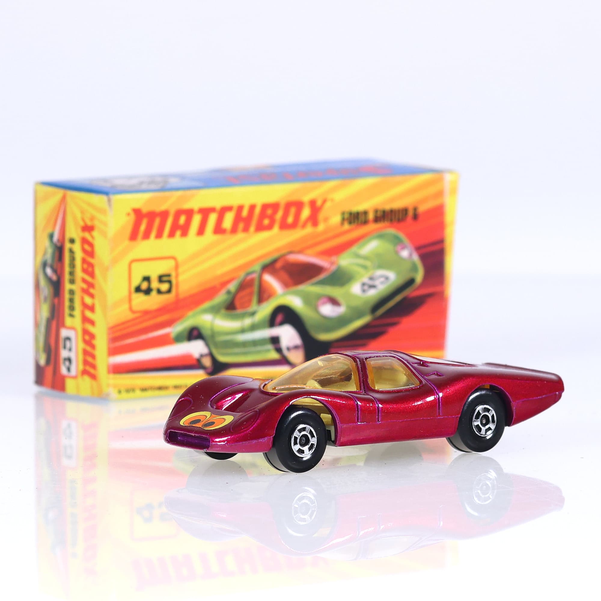 Matchbox 45 Ford Group 6 #45 1969 1/64 Rouge avec boîte