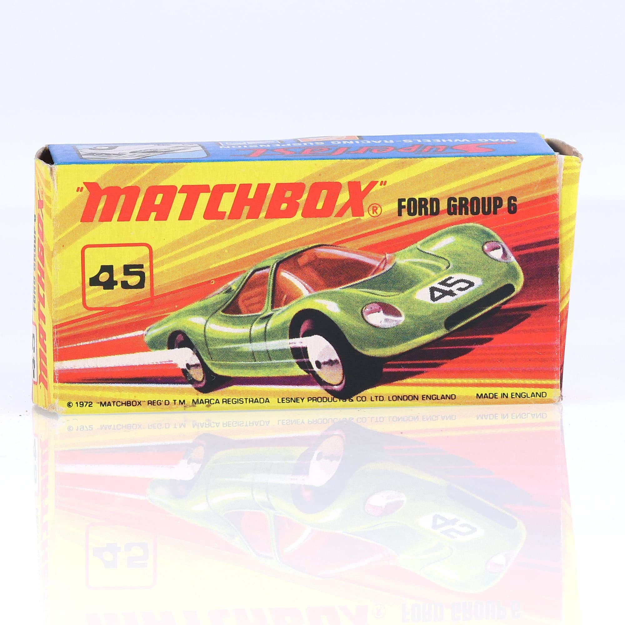 Matchbox 45 Ford Group 6 #45 1969 1/64 Rouge avec boîte — miniature 11