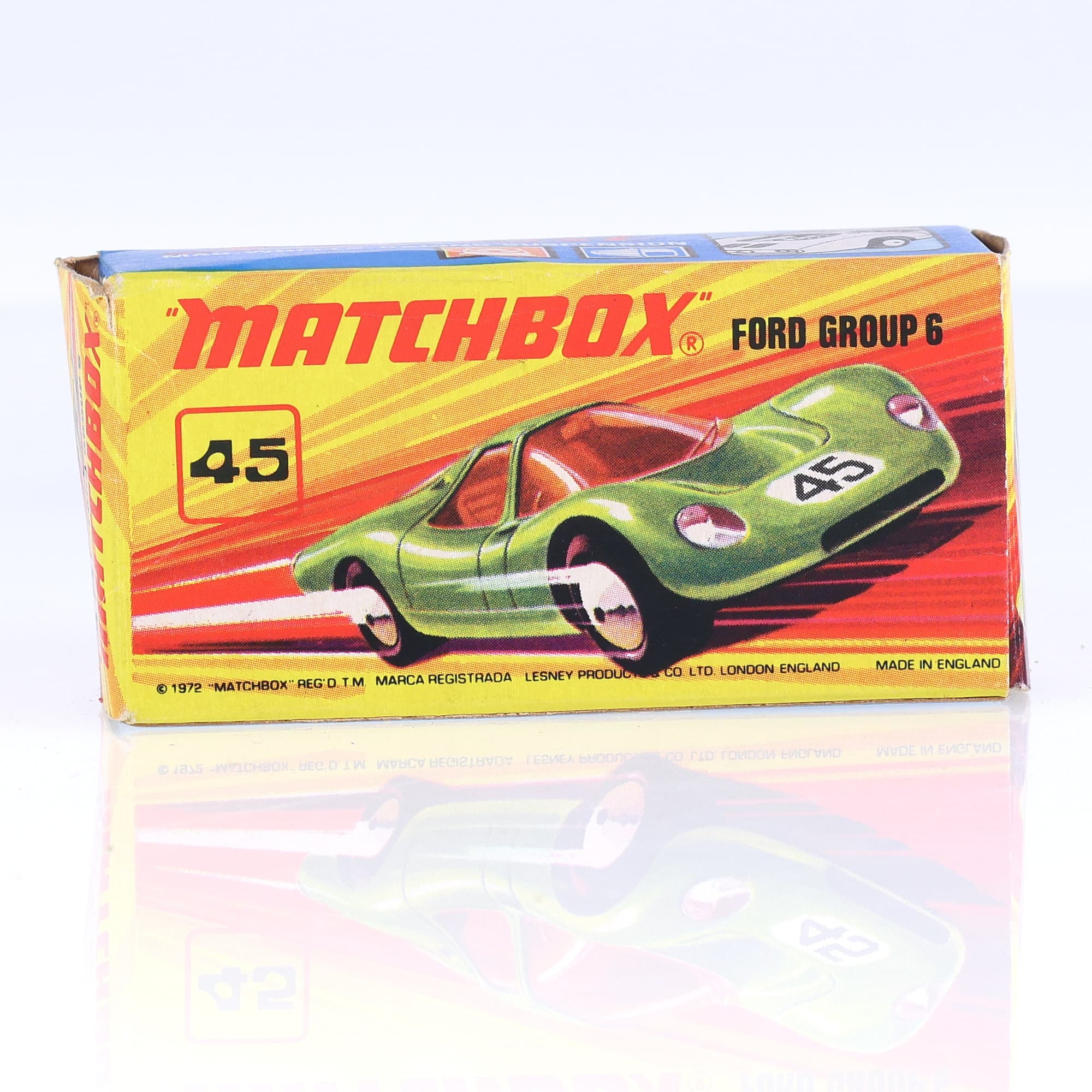 Matchbox 45 Ford Group 6 #45 1969 1/64 Rouge avec boîte — miniature 13