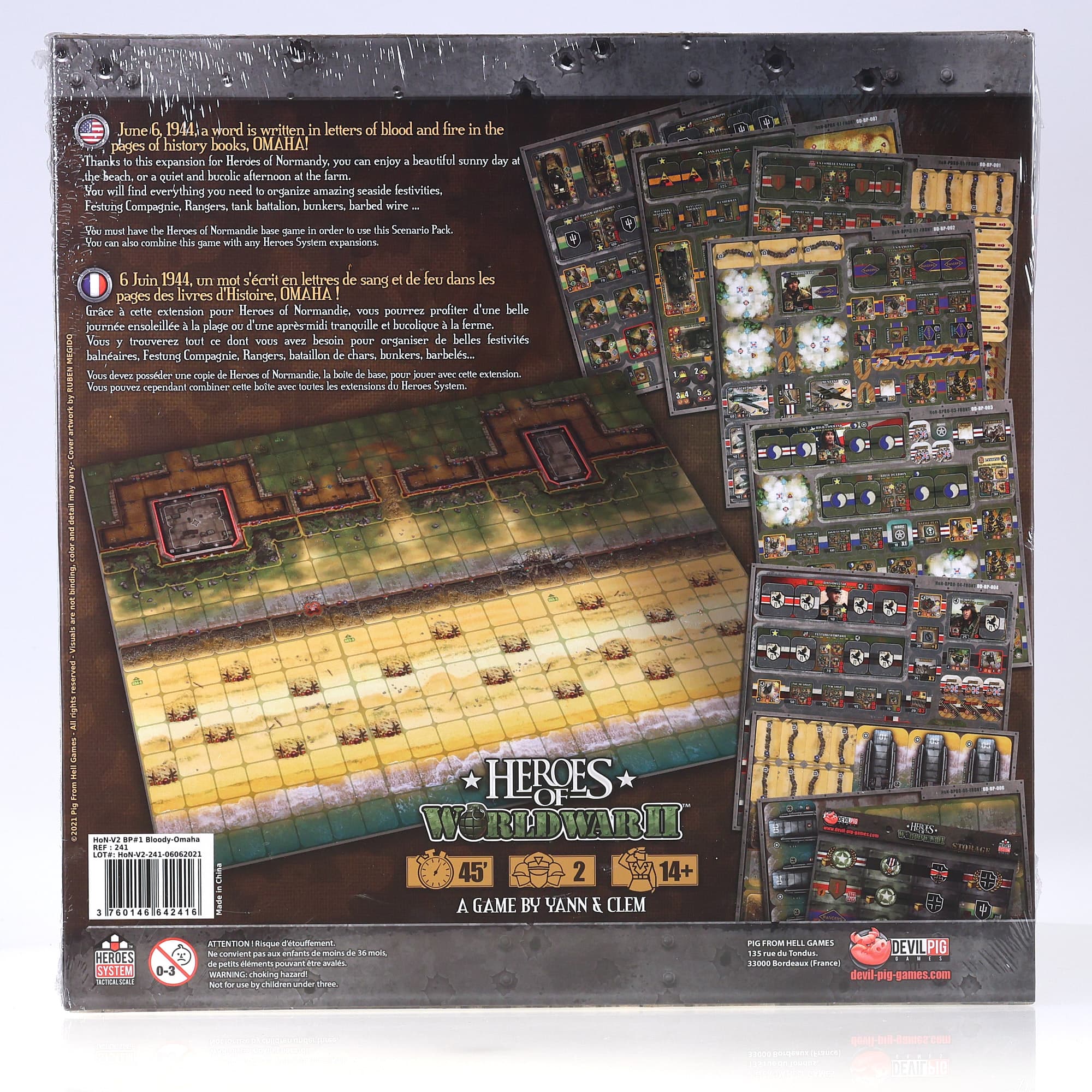 Devil Pig Games Bloody Omaha ( FR & EN version )  Grade S neuf avec boîte — miniature 3