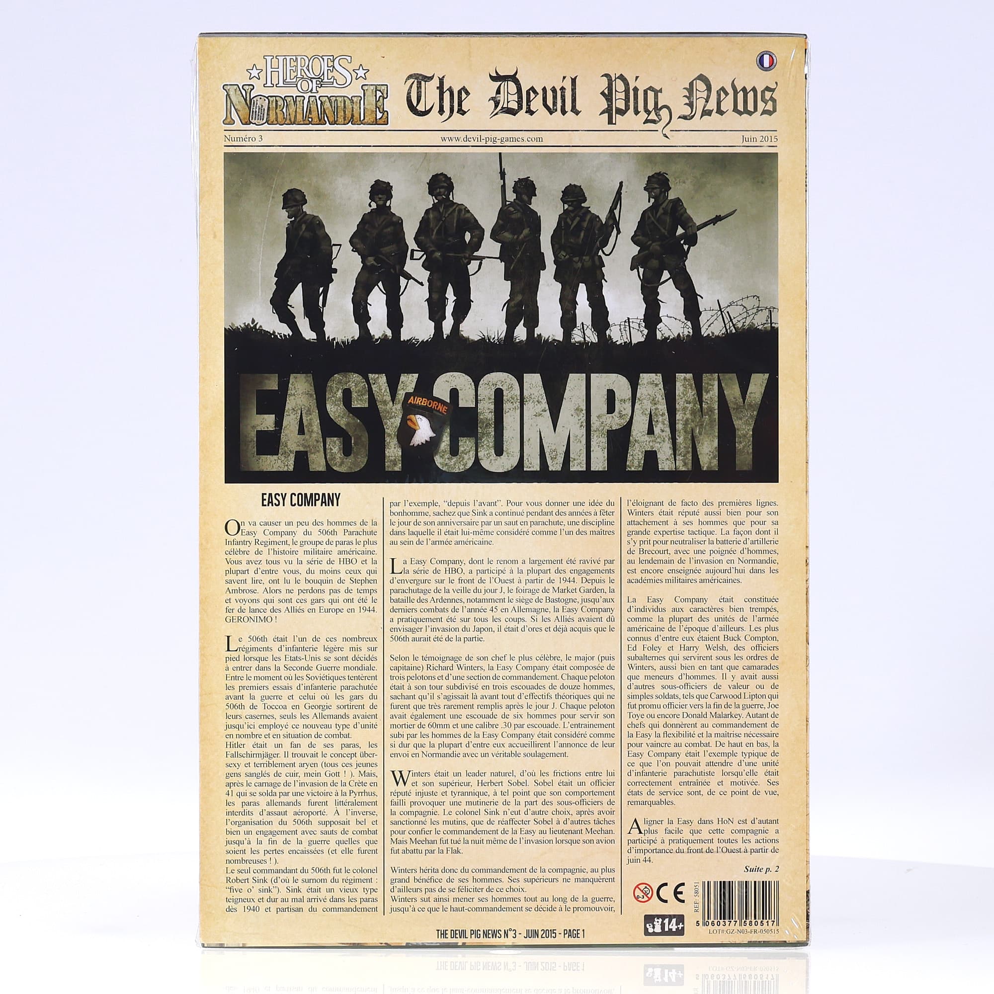 Devil Pig Games Heroes of Normandie Easy Company Gazette neuf 