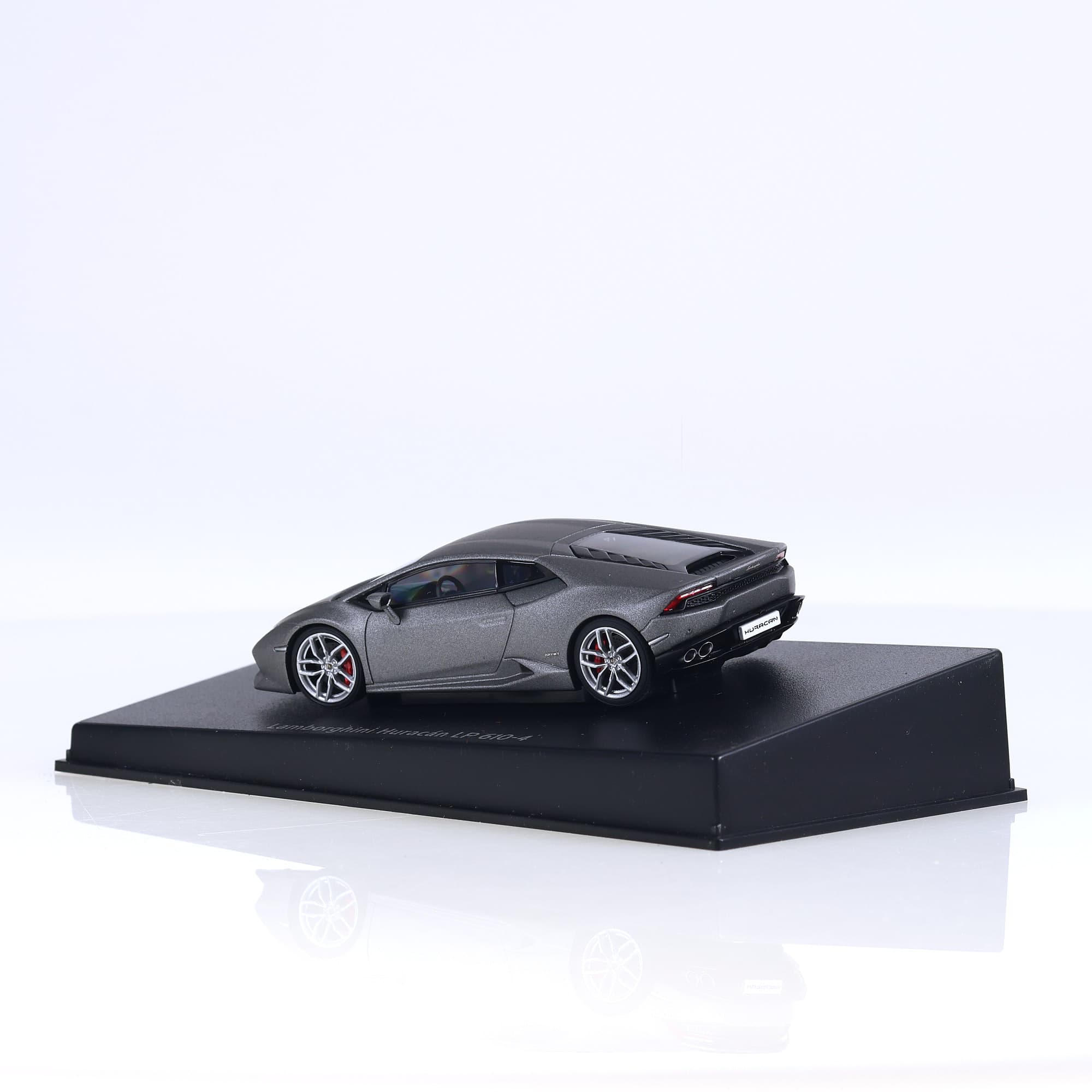 AUTOart 54602 Lamborghini Huracán LP 610-4 (Grigio Titans/Matt Grey) 1/43 Gris — miniature 3