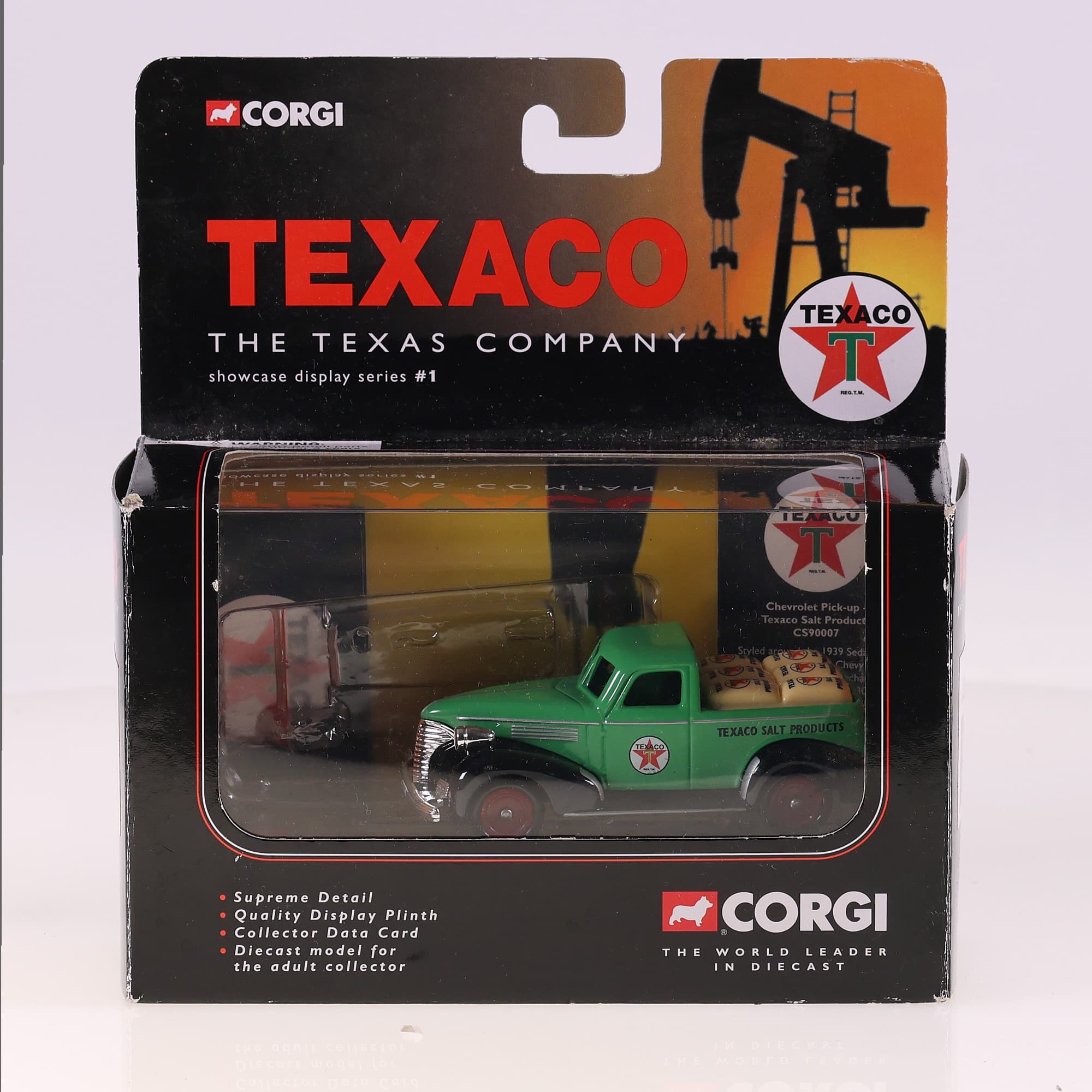 Corgi CS90007 Texaco Chevrolet Pick-Up Salt Products 1/43 Bicolore avec boîte — miniature 11