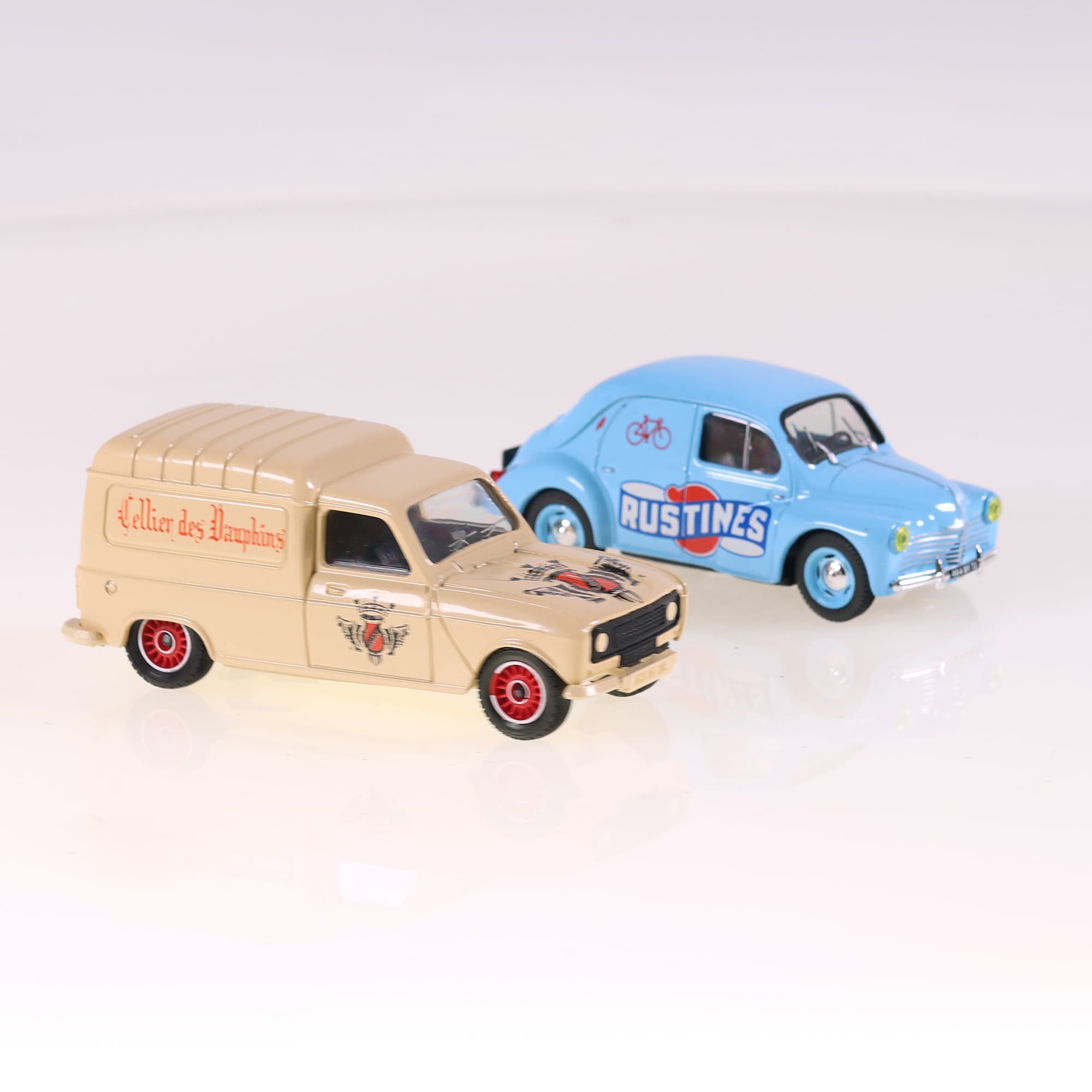 Solido Renault 4 Fourgonnette Cellier des dauphins Eligor 4CV Rustines 1/43  — miniature 7