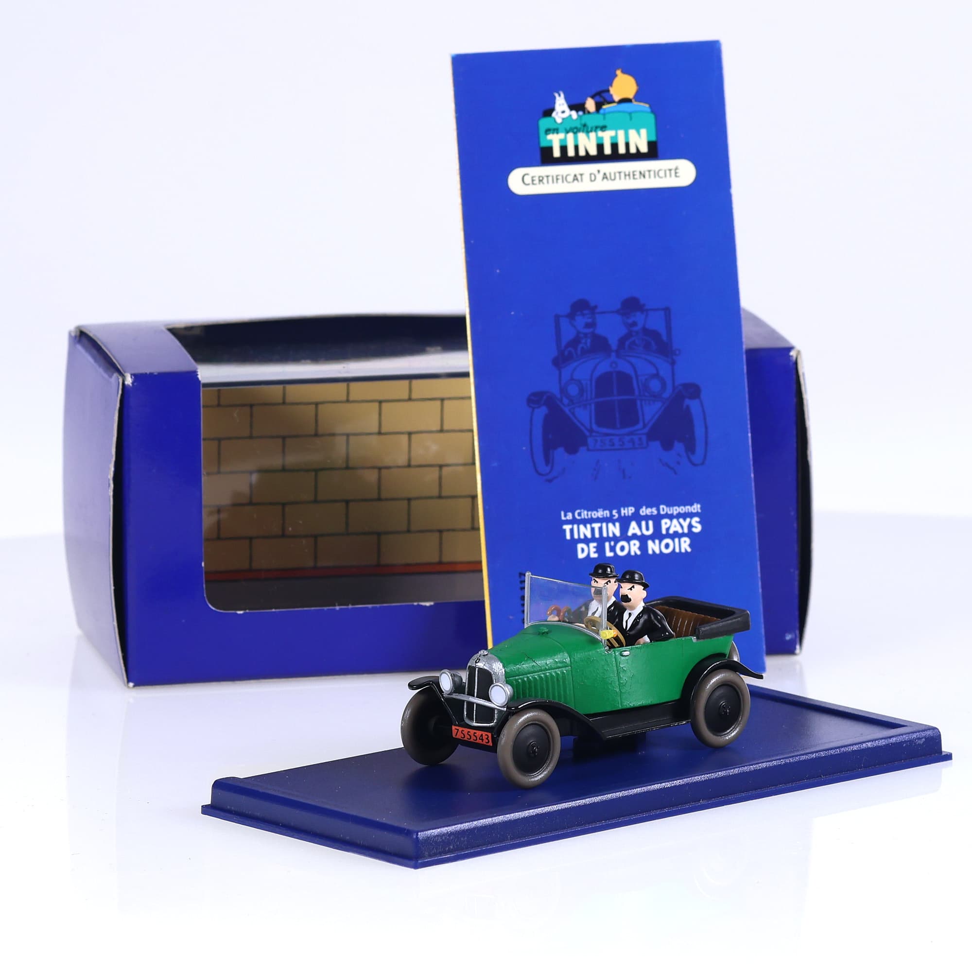 Atlas Tintin Citroën torpedo des Dupondt - Tintin au pays de l'Or noir 1/43 Vert — photo 1