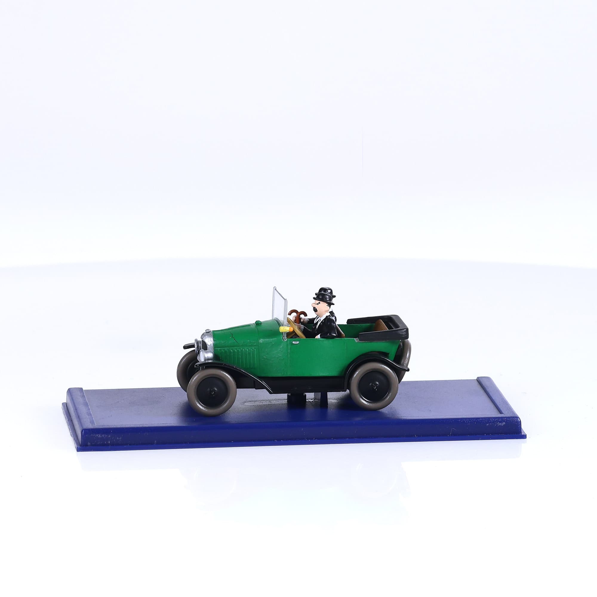 Atlas Tintin Citroën torpedo des Dupondt - Tintin au pays de l'Or noir 1/43 Vert — miniature 2