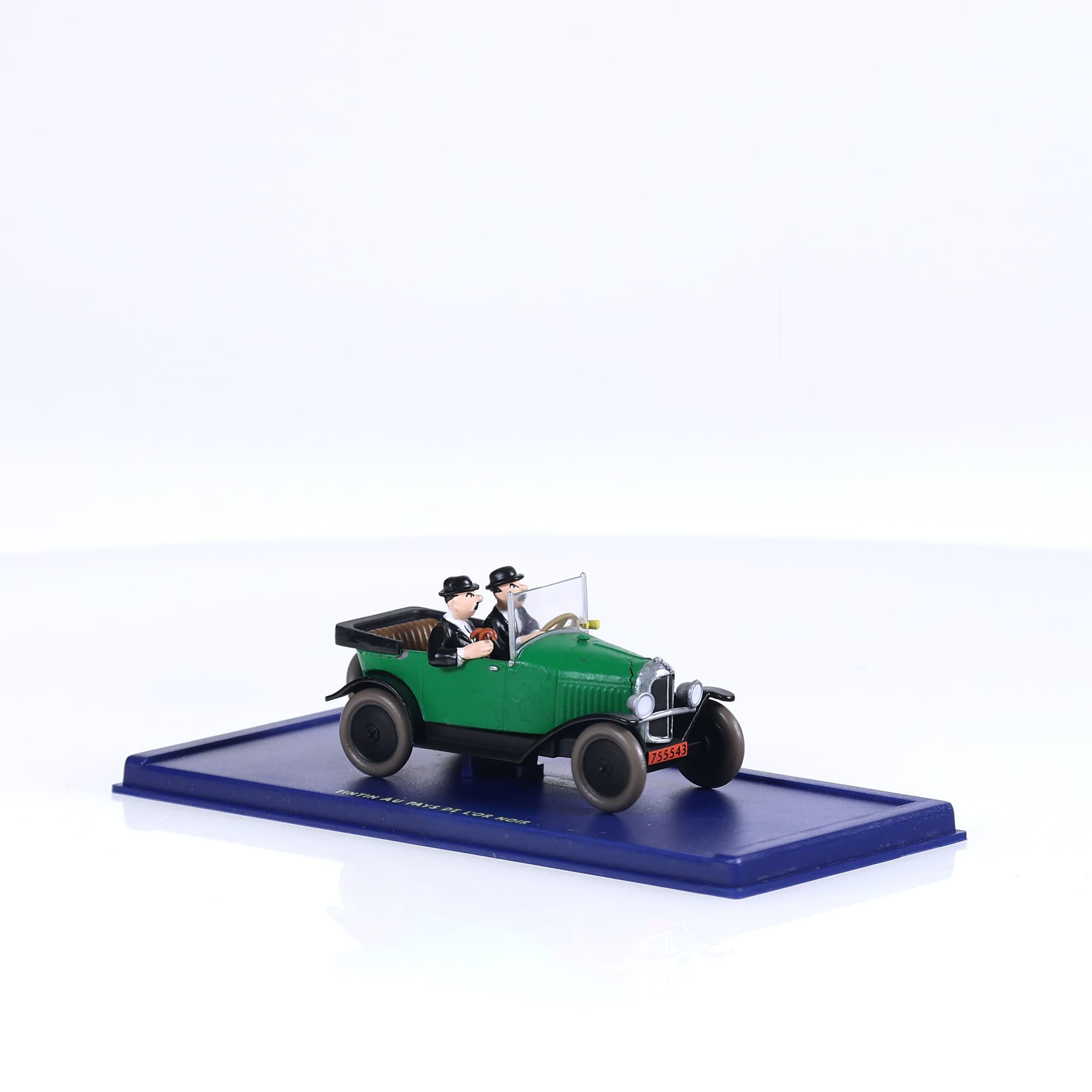 Atlas Tintin Citroën torpedo des Dupondt - Tintin au pays de l'Or noir 1/43 Vert — miniature 7
