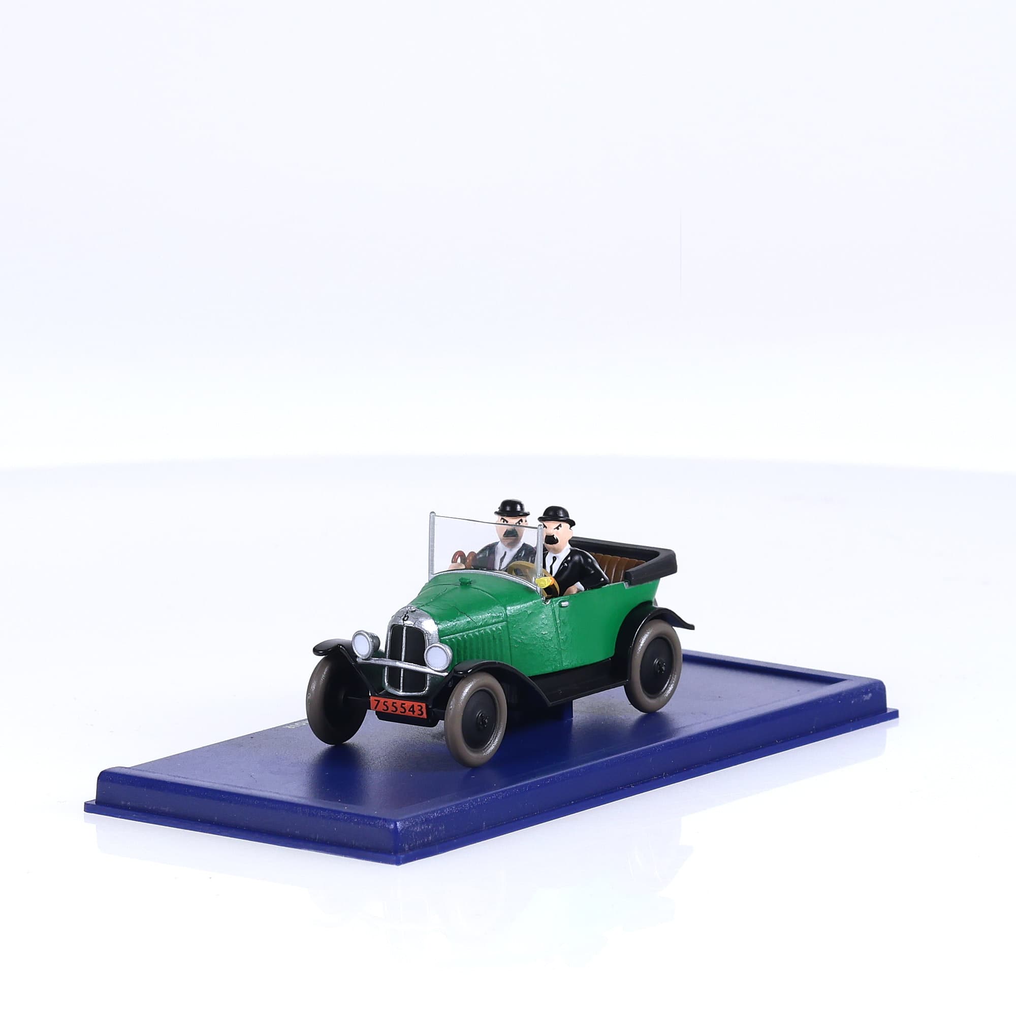 Atlas Tintin Citroën torpedo des Dupondt - Tintin au pays de l'Or noir 1/43 Vert — miniature 9