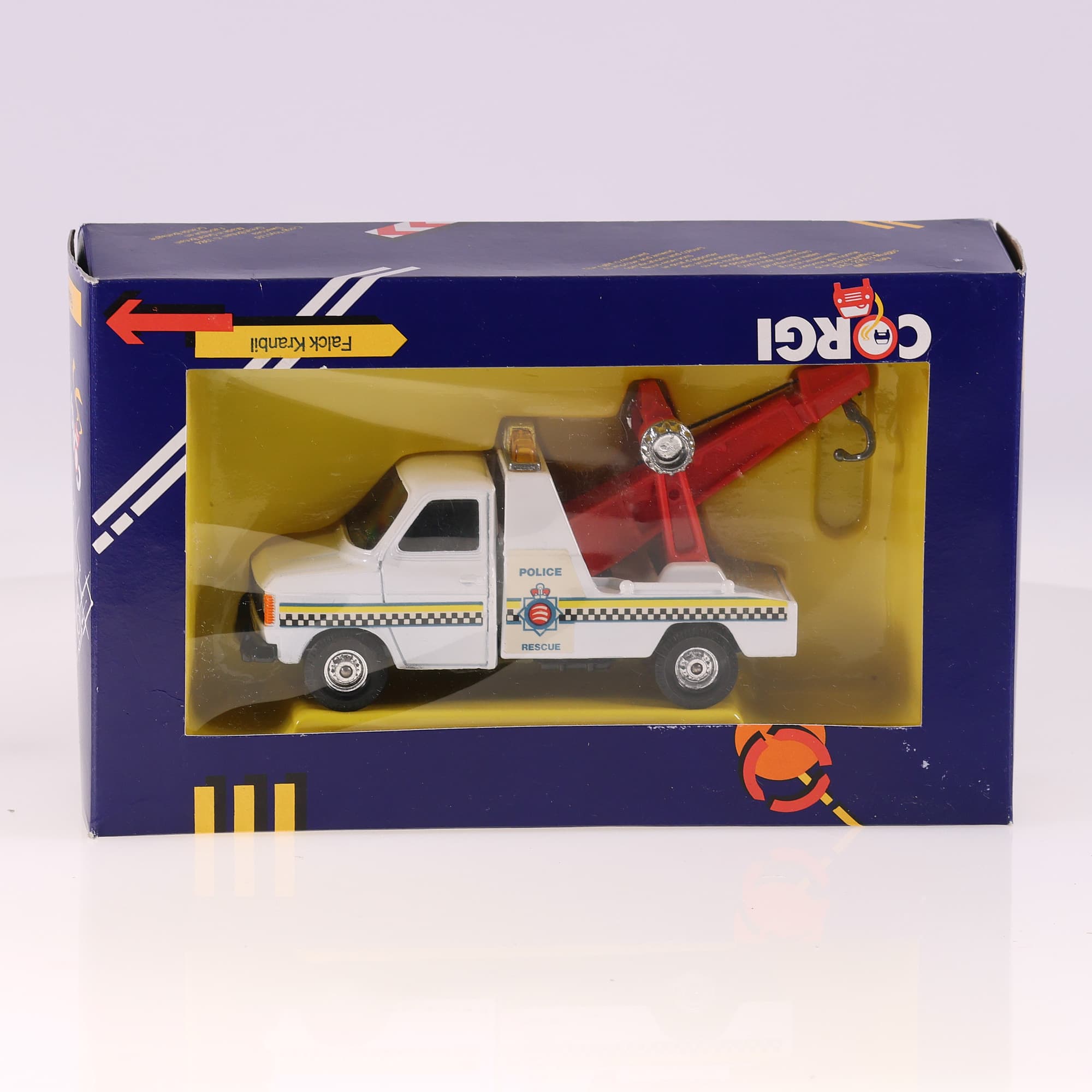 Corgi C1140/2 Ford Transit Wrecker Police Rescue 1984 15,5 cm Blanc avec boîte — miniature 10
