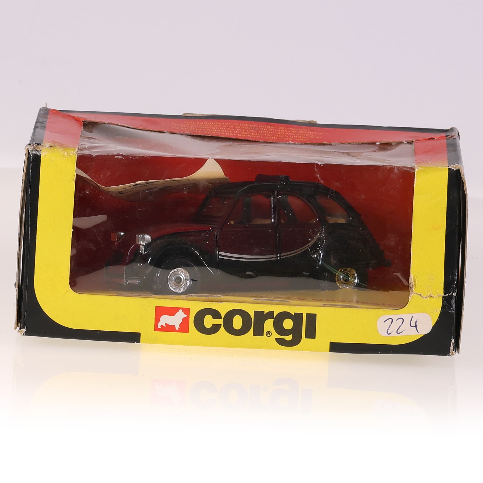 Corgi 346 Citroën 2CV Charleston 1981 10 cm Bicolore avec boîte — miniature 7