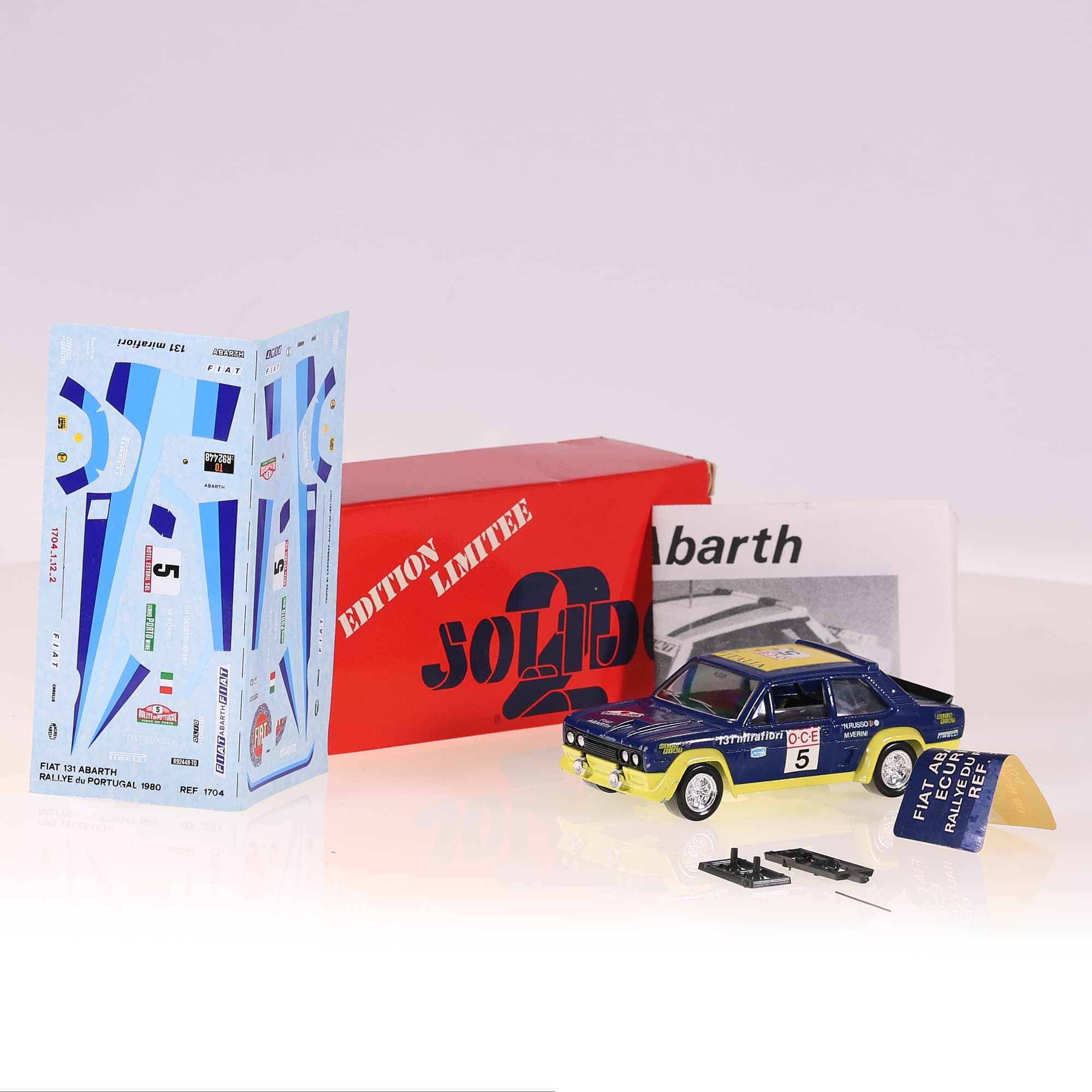 Solido 1704 Fiat 131 Abarth Rallye du Portugal 1980 #5 1/43 Bicolore avec boîte — photo 1