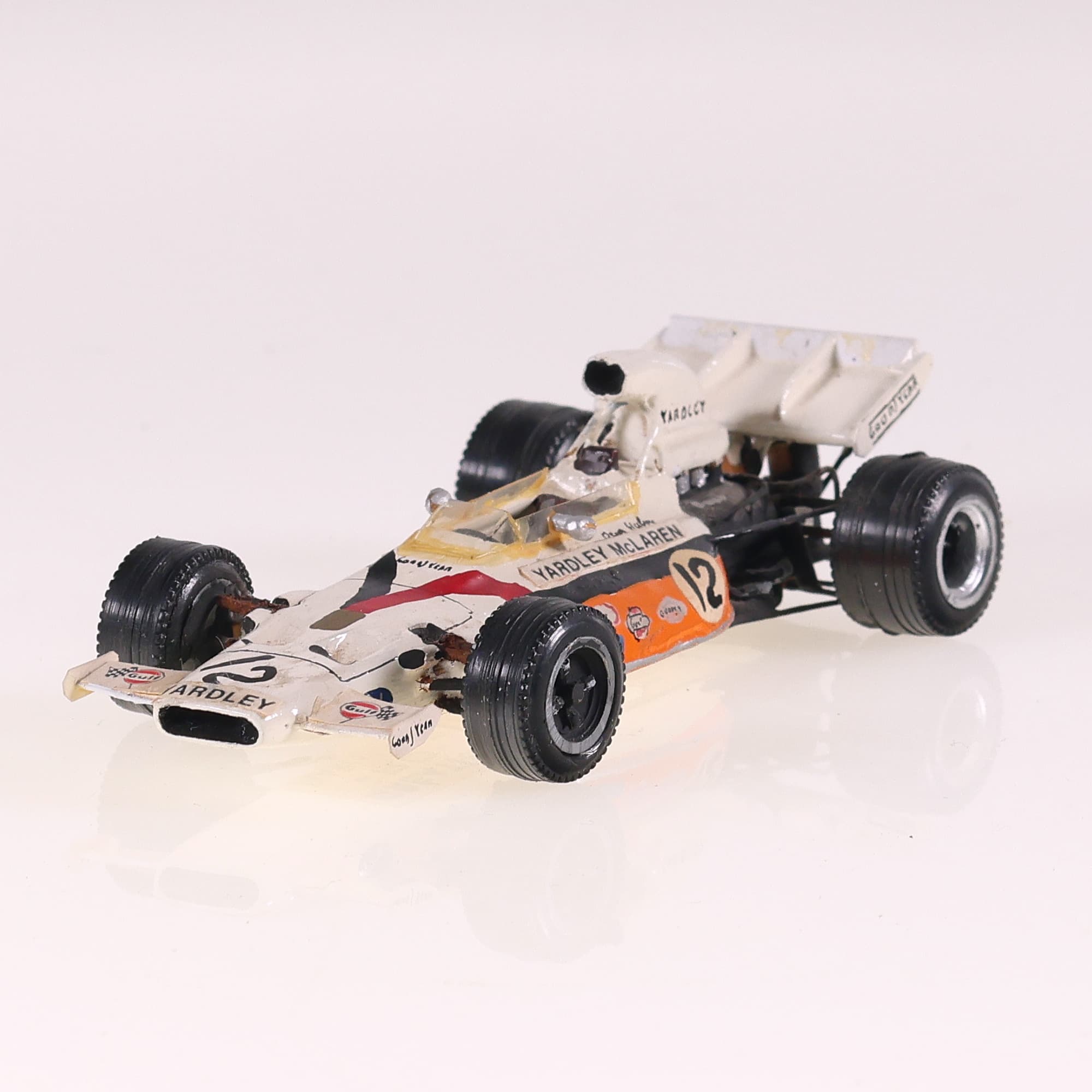 Création RD Marmande 28 McLaren M19C Ford V8 Yardley GP Suède #12 1973 1/43 Blan