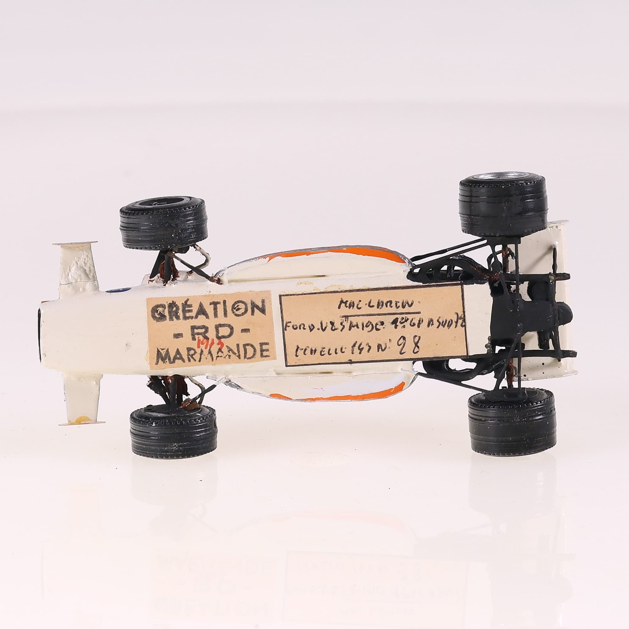 Création RD Marmande 28 McLaren M19C Ford V8 Yardley GP Suède #12 1973 1/43 Blan — miniature 9