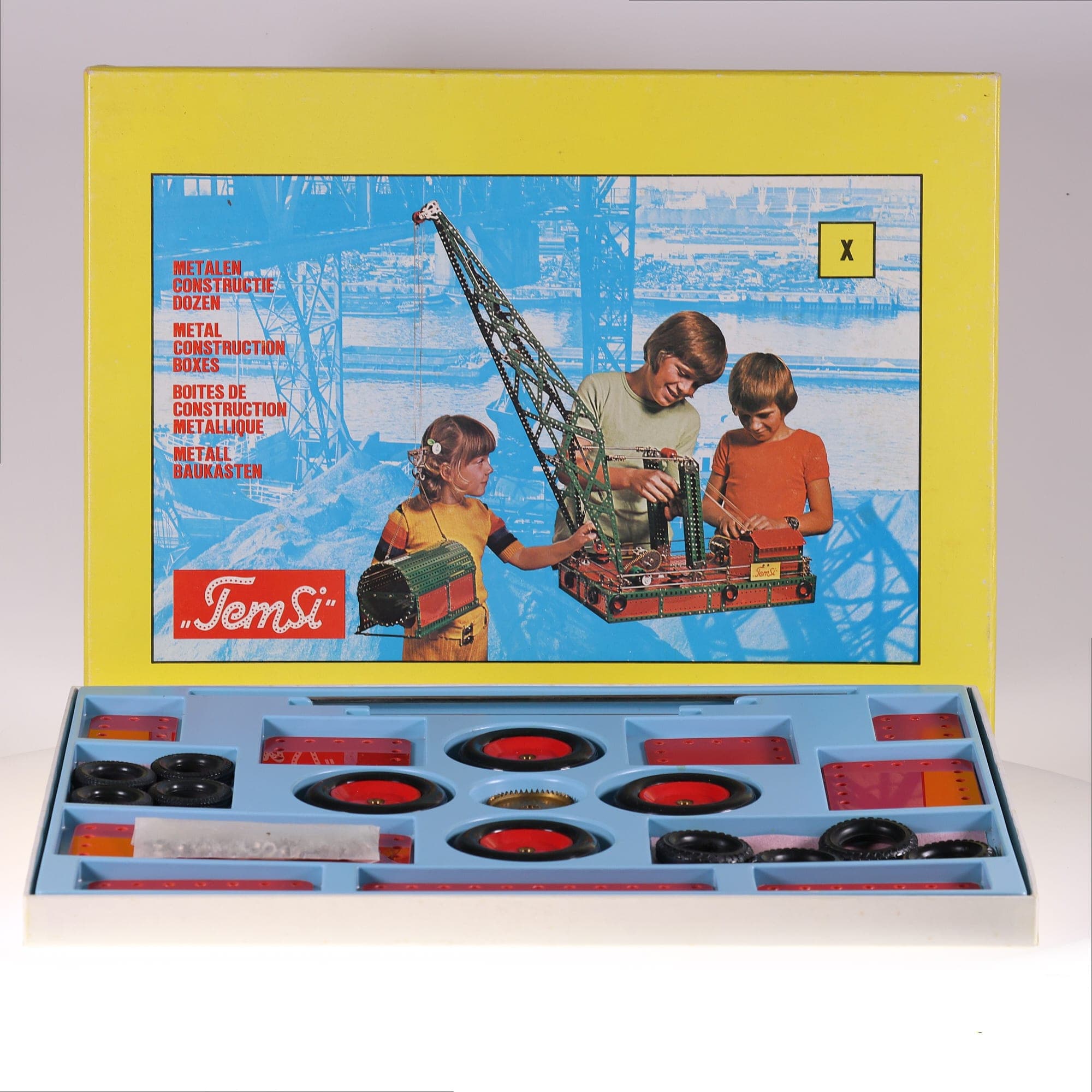 Temsi X Metalen Constructie Dozen X 1974 boite 41 x 31 cm avec boîte