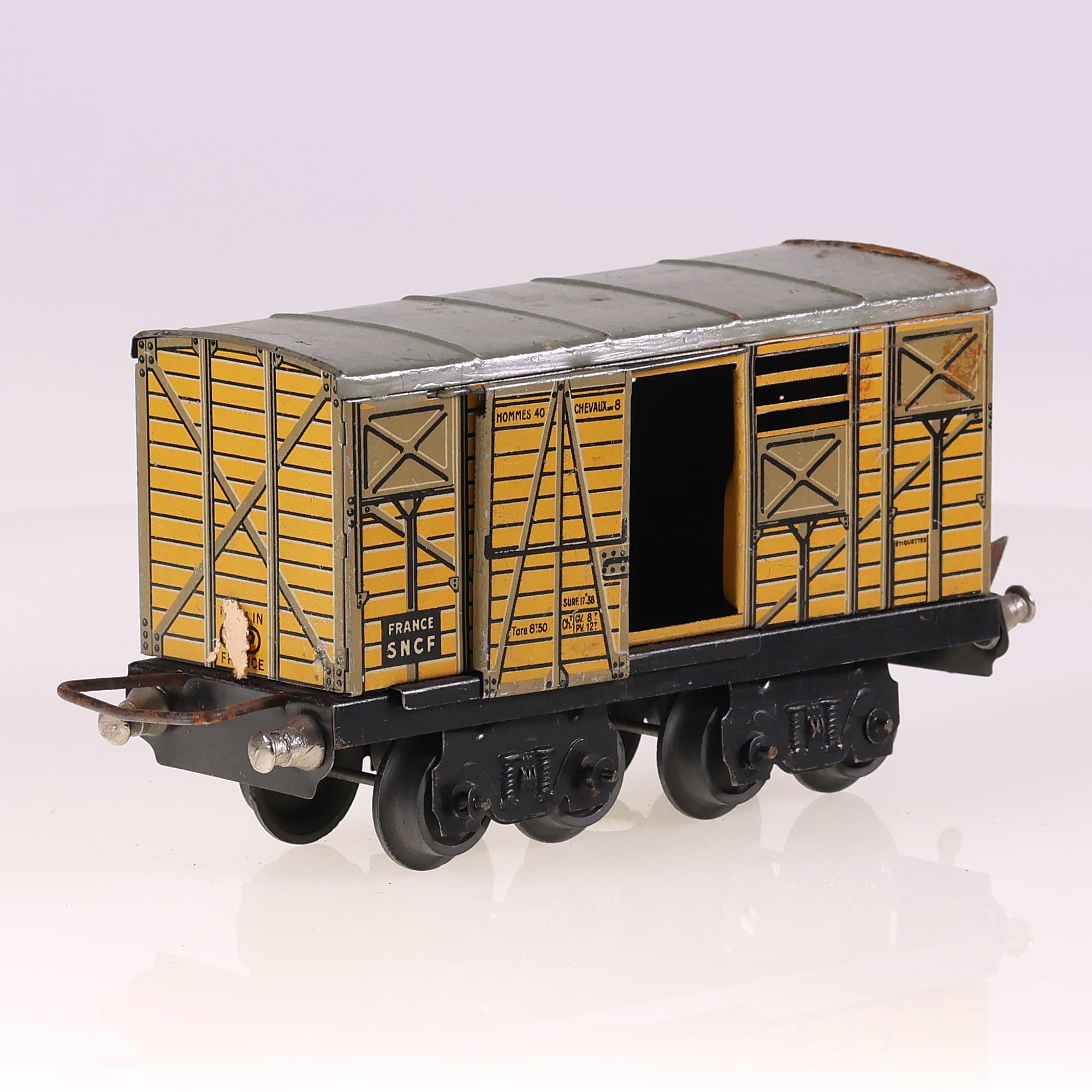 JEP SNCF Wagon à bestiaux HOMMES 40 CHEVAUX 8 O sans boîte