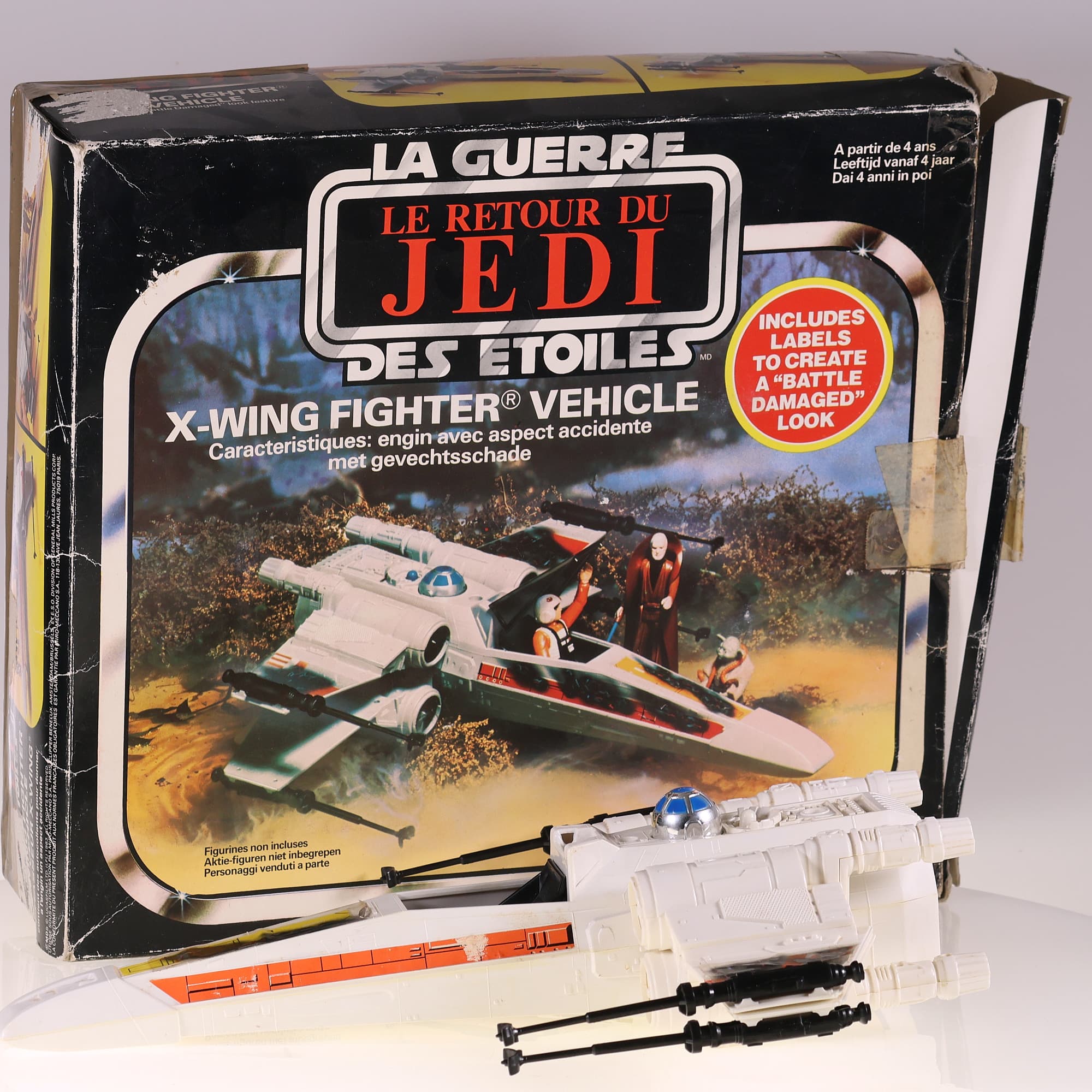Meccano retour du Jedi Star Wars X-Wing Fighter Vehicle 1983 Grade B avec boîte