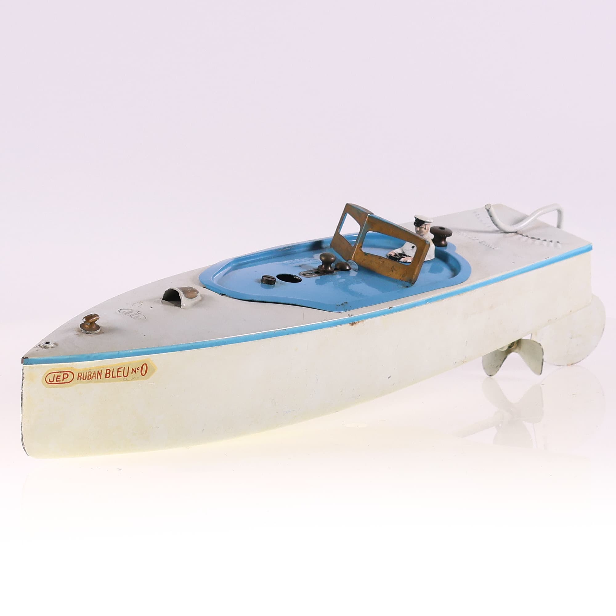 JEP canot mécanique Ruban bleu n°0 Jouet mécanique, Jouet ancien 34 cm